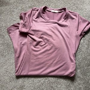 Dusty Pink Wrap Maternity TShirt Dress